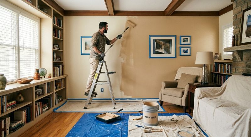 Living Room Painting in Wilmington, NC