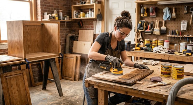 Oak Cabinet Refinishing in Lafayette, IN